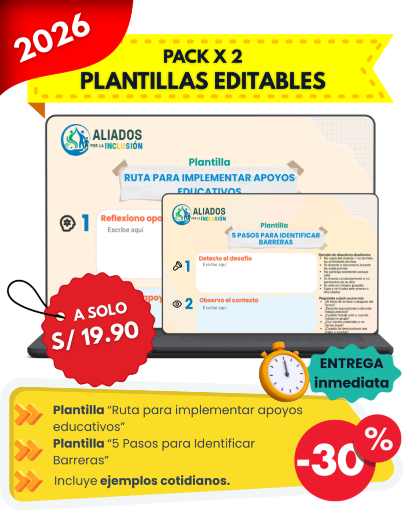 Pack de plantillas editables para identificar barreras y planificar apoyos educativos inclusivos