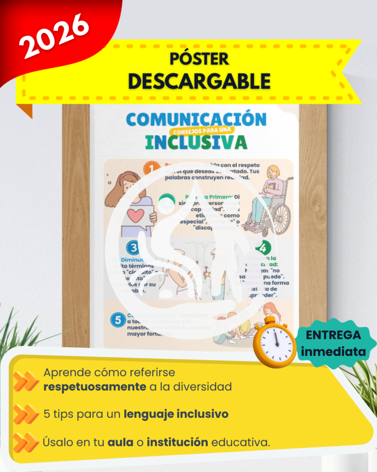 Póster descargable con consejos para una comunicación inclusiva en el aula